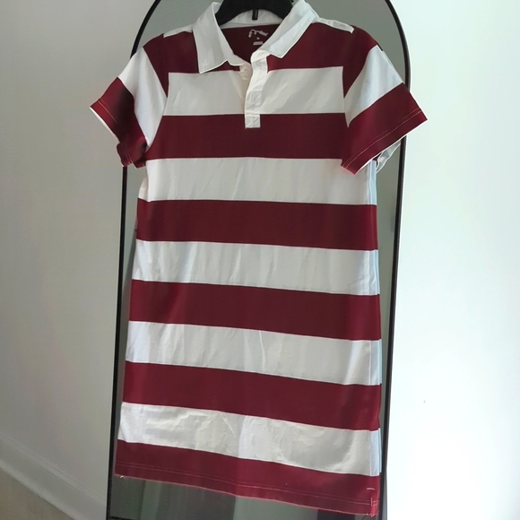 Girls Art Class Striped Shirt Dress with Collar NWOT - Picture 1 of 2